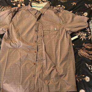 Columbia Omni Shade Men's Brown Short Sleeve Shirt xl